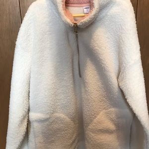 BRAND NEW W/O TAGS SHERPA QUARTER ZIP SWEATER